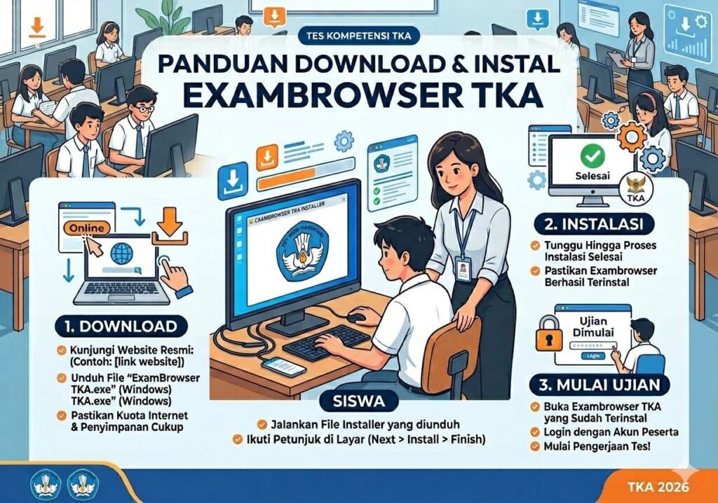 ara Download dan Instal ExamBrowser TKA 2026 Lengkap