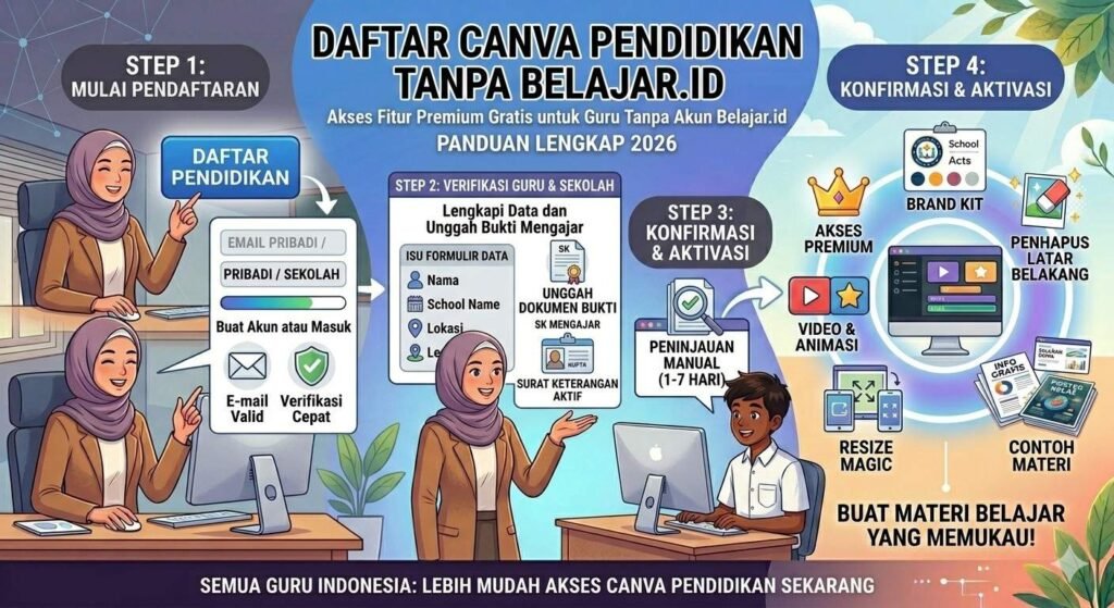 Canva Pro Gratis untuk Guru Tanpa Belajar.id di 2026