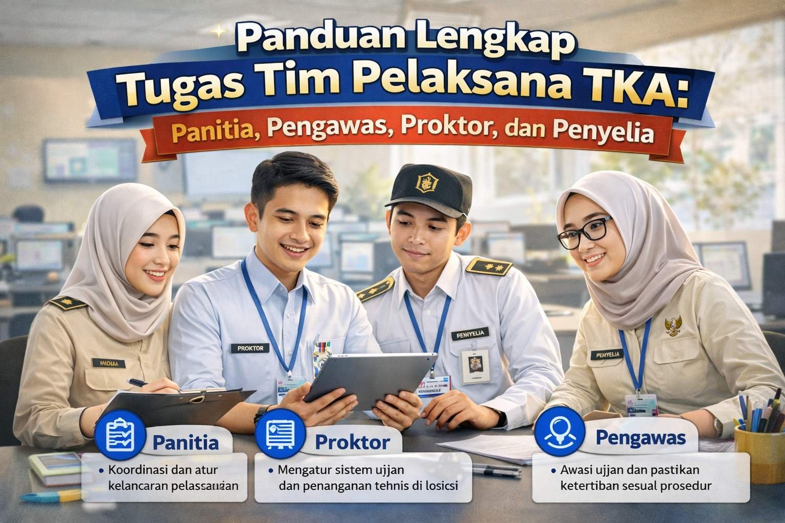 Tugas Tim Pelaksana TKA: Panitia, Pengawas, Proktor, dan Penyelia