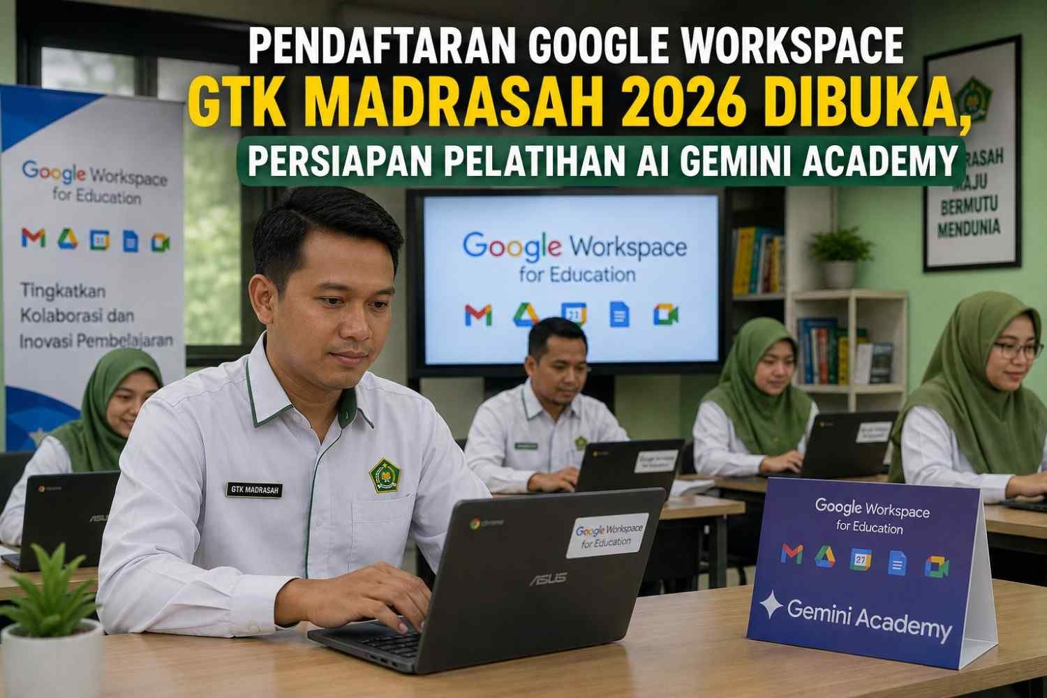 Pendaftaran Google Workspace GTK Madrasah 2026 Dibuka, Persiapan Pelatihan AI Gemini Academy