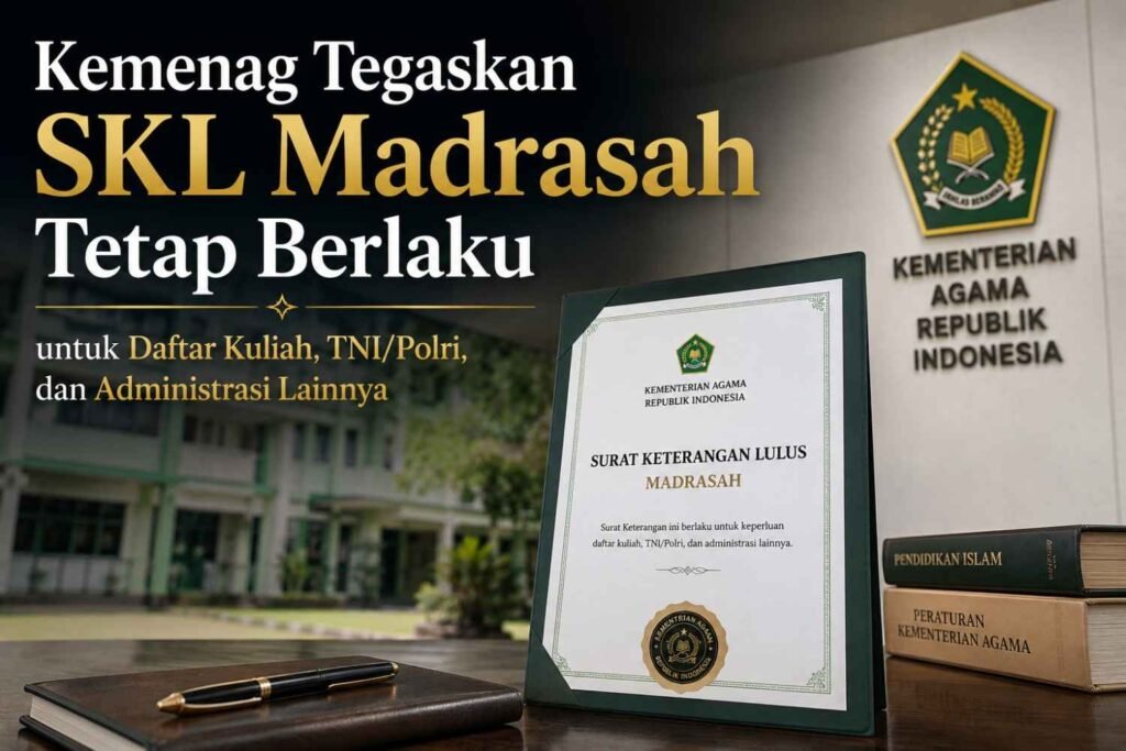 Kemenag Tegaskan SKL Madrasah Tetap Berlaku untuk Daftar Kuliah, TNI/Polri, dan Administrasi Lainnya
