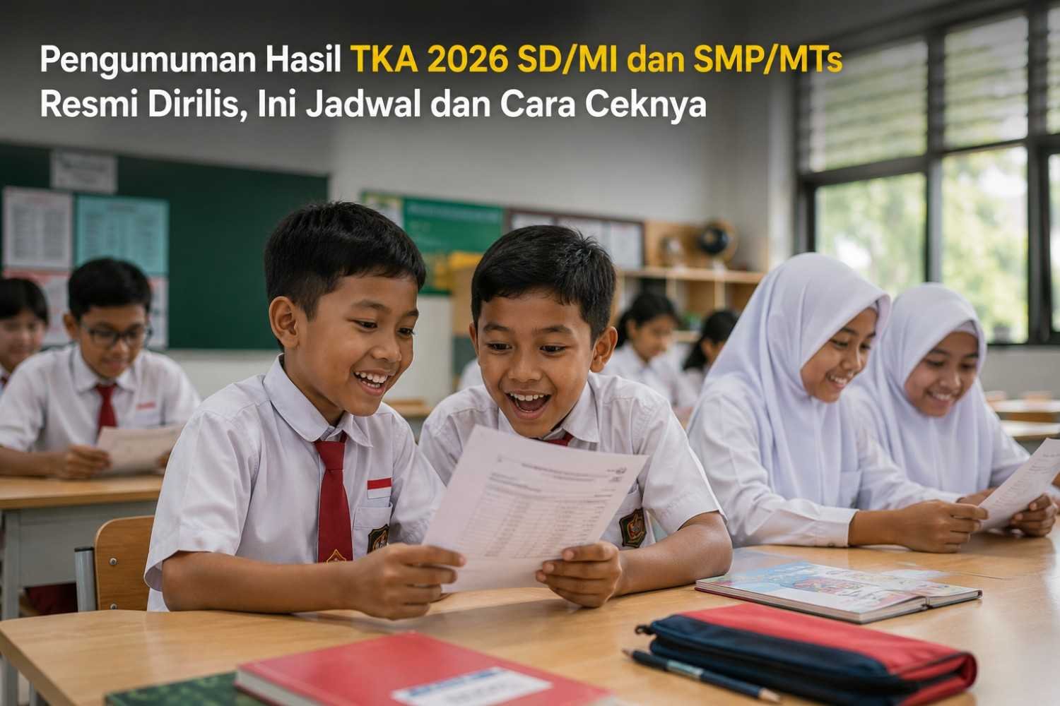 Pengumuman Hasil TKA 2026 SD/MI dan SMP/MTs Resmi Dirilis, Ini Jadwal dan Cara Ceknya