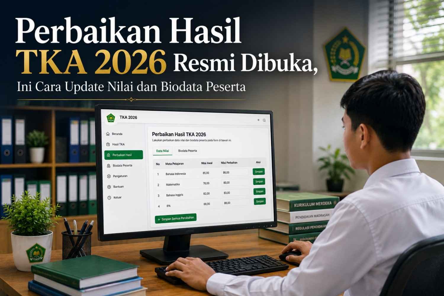 Perbaikan Hasil TKA 2026 Resmi Dibuka, Ini Cara Update Nilai dan Biodata Peserta