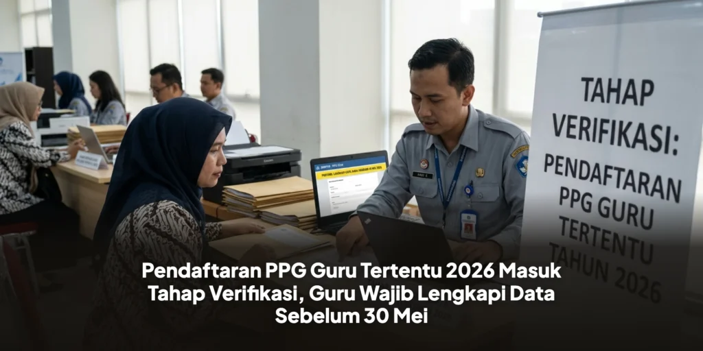 Pendaftaran PPG Guru Tertentu 2026 Masuk Tahap Verifikasi, Guru Wajib Lengkapi Data Sebelum 30 Mei