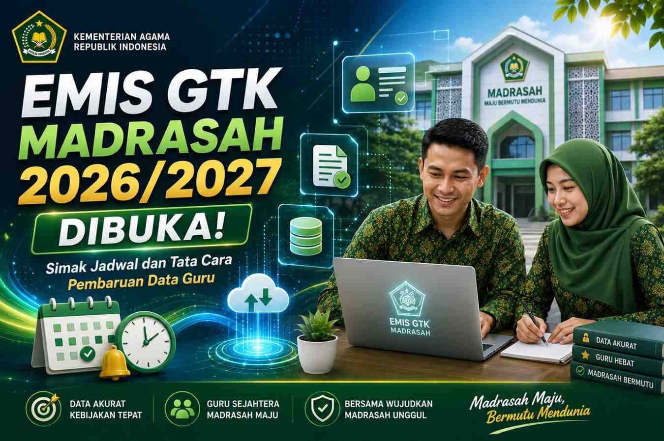 EMIS GTK Madrasah 2026/2027 Dibuka, Simak Jadwal dan Tata Cara Pembaruan Data Guru