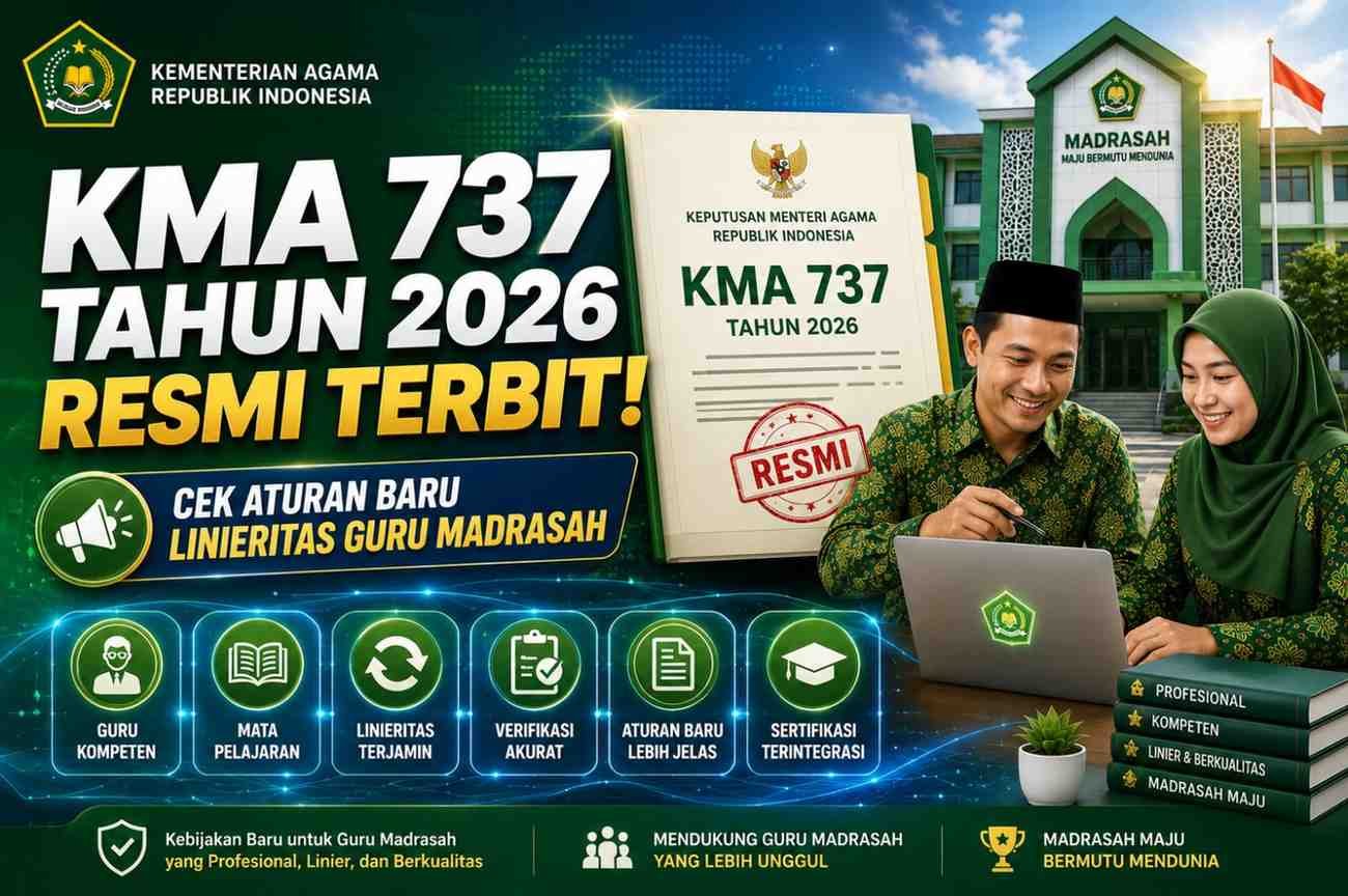 KMA 737 Tahun 2026 Resmi Terbit, Cek Aturan Baru Linieritas Guru Madrasah