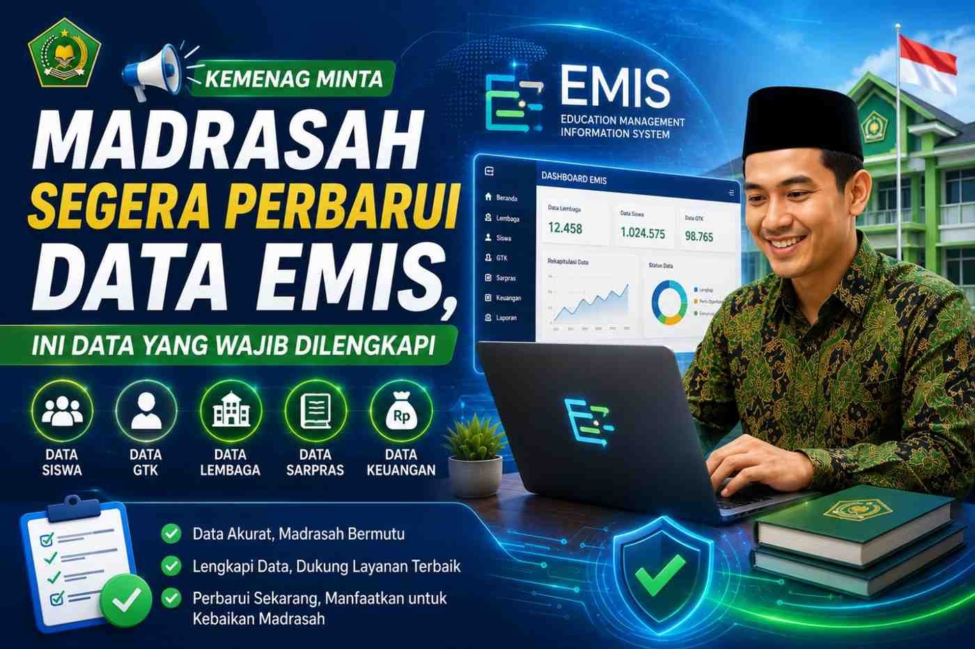 Kemenag Minta Madrasah Segera Perbarui Data EMIS, Ini Data yang Wajib Dilengkapi