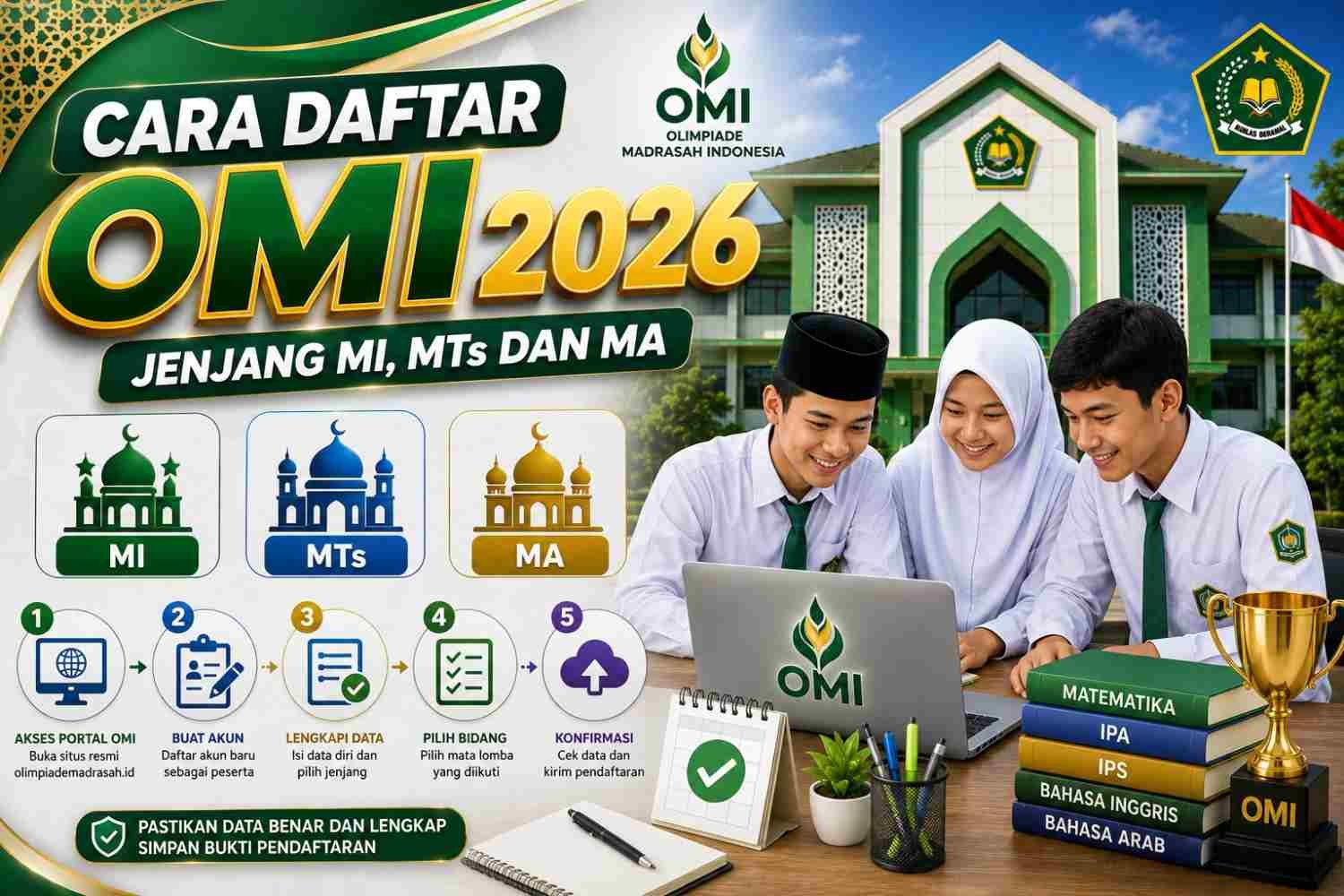 Cara Daftar OMI 2026 Jenjang MI, MTs dan MA